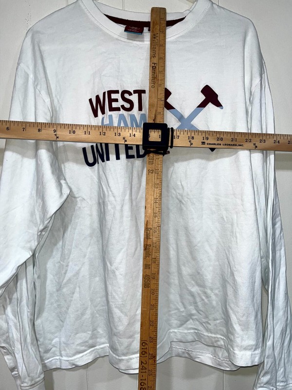 West Ham United Irons Shirt Men's 2XL White Graphic Professional Football Club gallery
