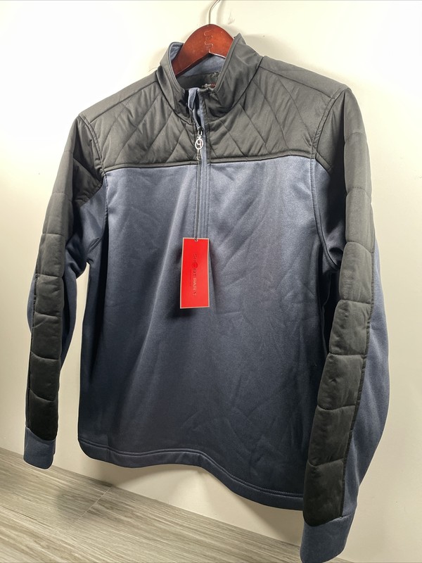 Men's Short Par 4 SP4 Golf Martin Pullover Size L Large Blue Navy Black NWT $98 gallery