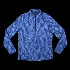 Lululemon Pullover Mens Large 1/2 Zip Surge Warm Blue Geometric Running Top EUC