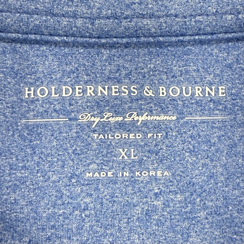 Holderness & Bourne Westland Pullover Men’s XL Blue Quarter Zip Performance Golf gallery