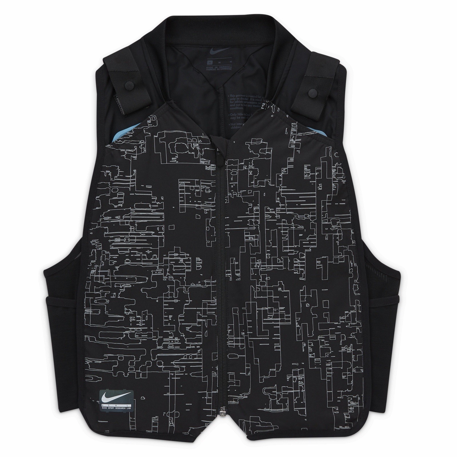 Size XL Nike Sport Research Lab Black Precool Running Vest With Ice Packs gallery