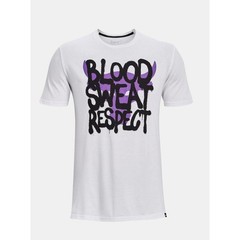 UNDER ARMOUR MENS UA PROJECT ROCK PAYOFF – BLOOD SWEAT RESPECT SHIRT – SMALL