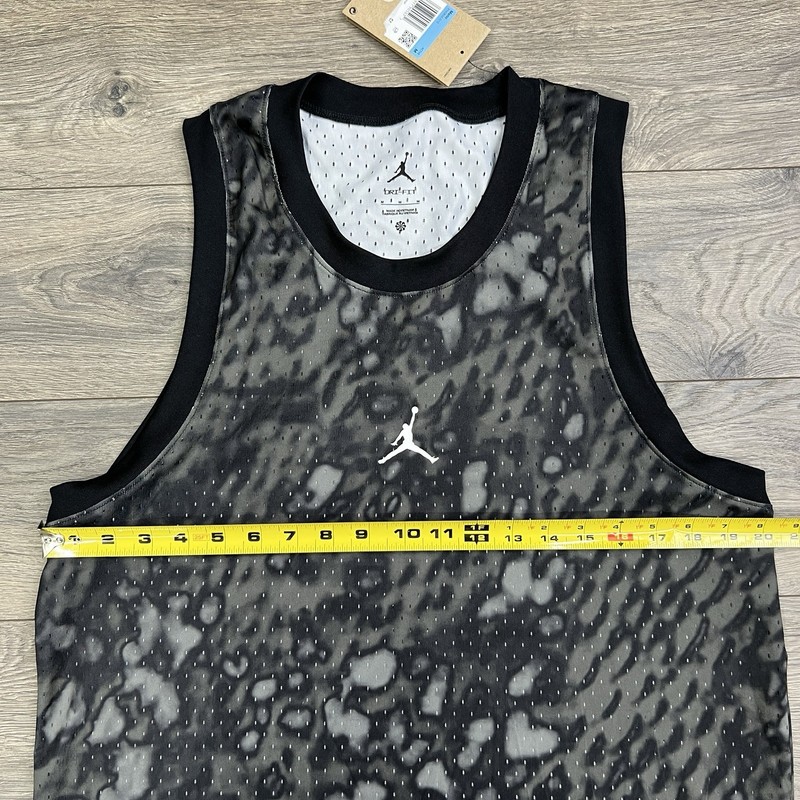 Jordan Basketball Jersey Tank Sz Medium Mens Black Dri Fit Sport Mesh $55 gallery