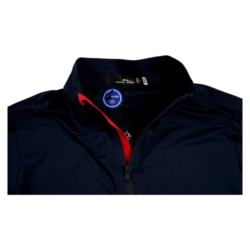 RLX Ralph Lauren Mens M 1/4 Zip Pullover Shirt Navy Red Golf Colorblock $128 NEW gallery