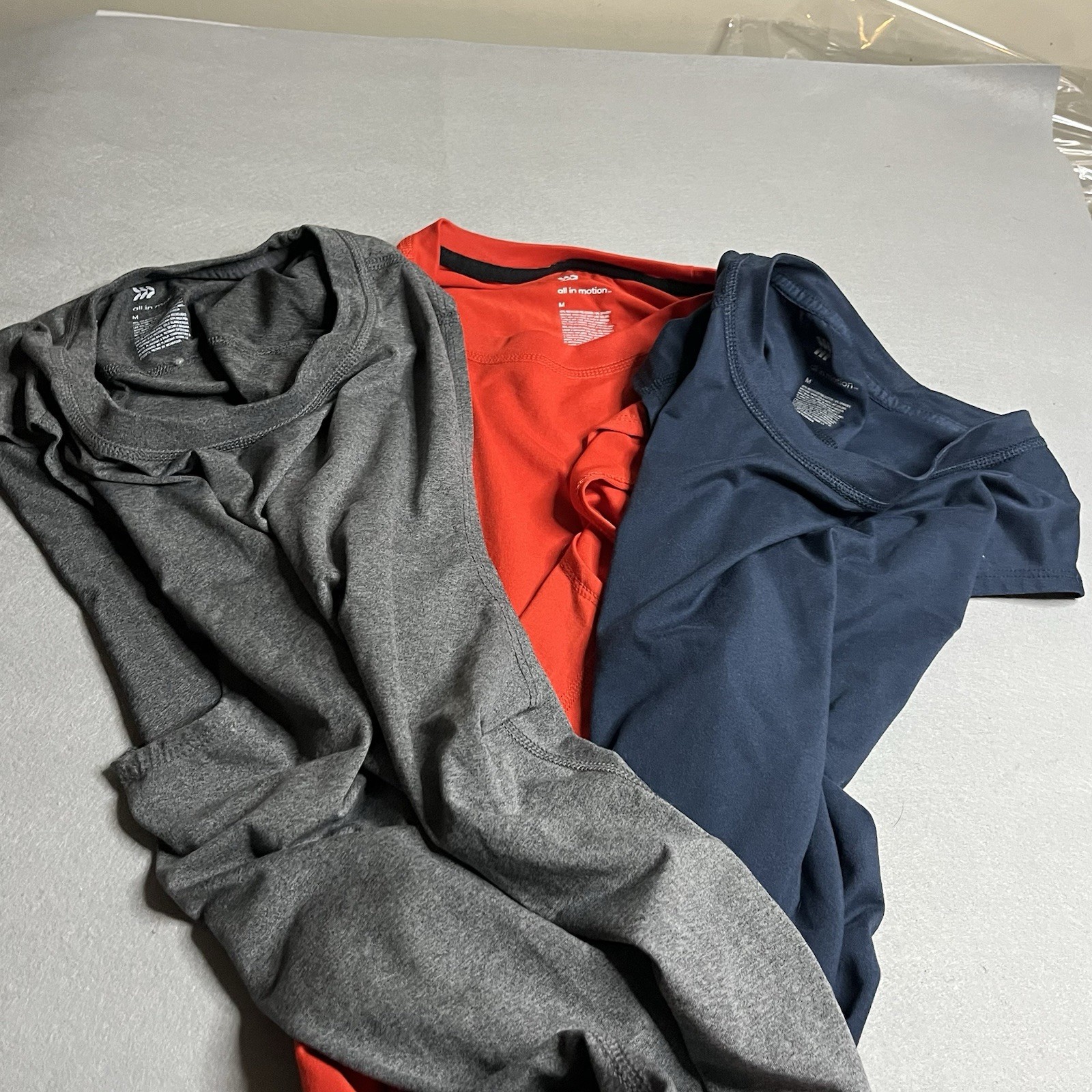 All in Motion Men's Sleeveless Tank Tops bundle Gray Red Navy Size M gallery