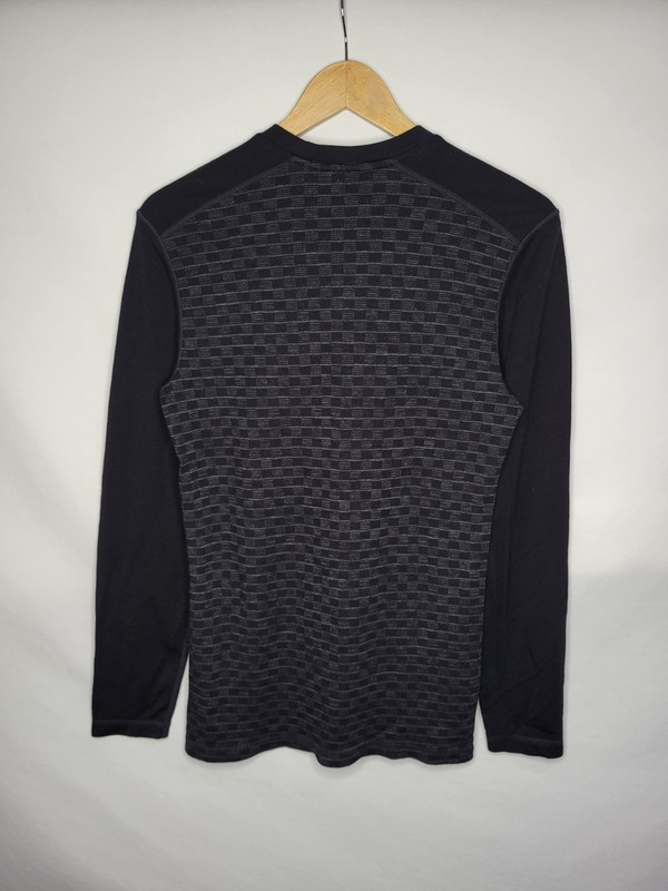 Smartwool Merino 250 Baselayer Crew Men's Size Small Black Gray 100% Merino Wool gallery