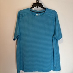 Men 2x -50-52 Russell dri-power 360 Blue Active Workout T-Shirt Chest 50″ Preown