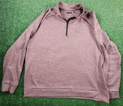 Greg Norman L Large 1/4 Zip Performance Golf Shirt Sweater Burgundy Heather