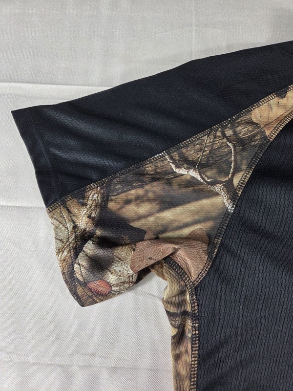 Mossy Oak Camo Performance Shirt Mens XL Black Hunting Athletic Tee gallery