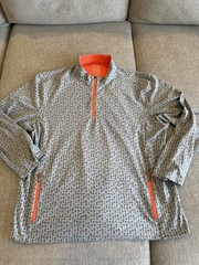 Bad Birdie 1/4 Zip Performance Golf Pullover Shirt Mens 3XL Gray Drinks All Over