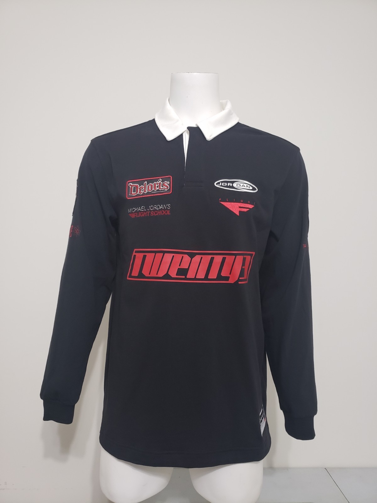 Jordan Essentials Men's Long-Sleeve Rugby Top HF9323-010 Black Size M gallery