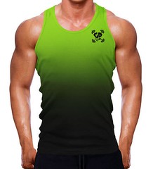 GET DOWN GYM WEAR COLOURED DIP DYED TANK VEST MEN MULTI RACER BACK WORKOUT Y