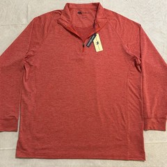 NWT Onward Reserve Performance Pullover Mens Large Red 1/4 Zip Golf Stretch