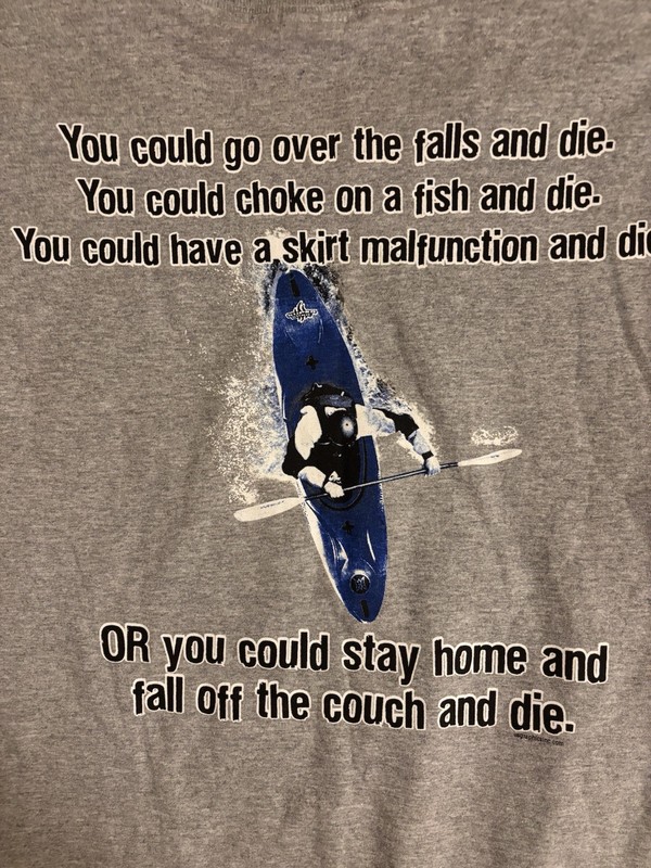 ￼ Kayak Mens XL Gray Gildan Ultra Cotton. New! Back side is very inspirational. gallery