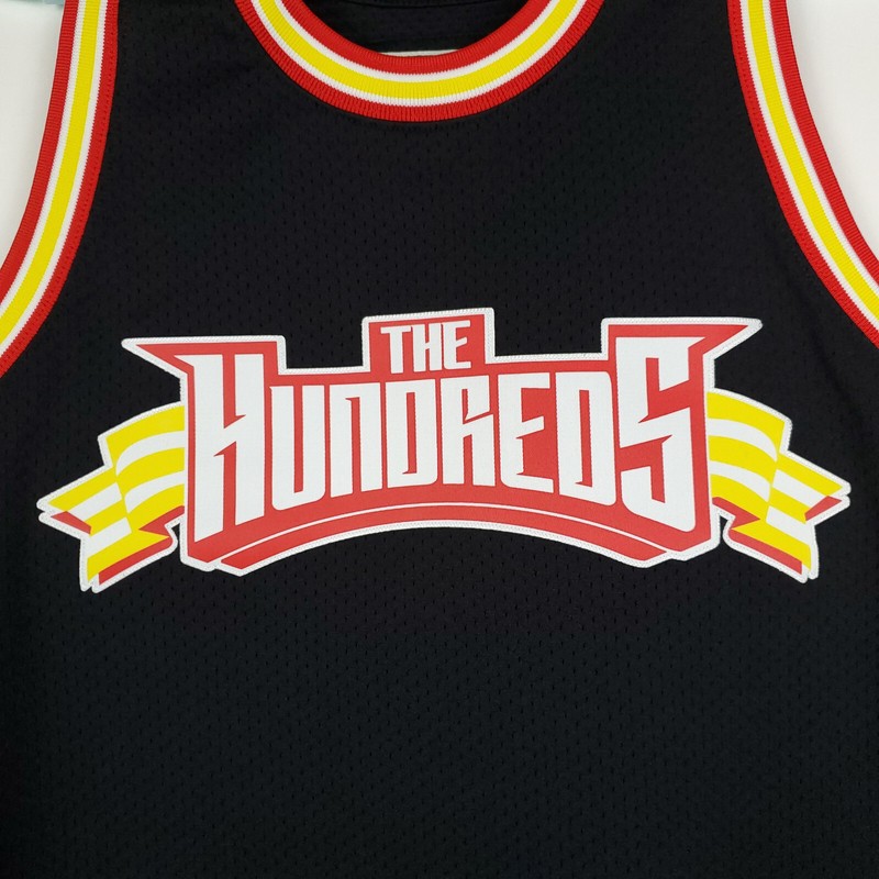 The Hundreds Mitchell & Ness Small Jersey Black Red Yellow Atom Bomb NWT gallery