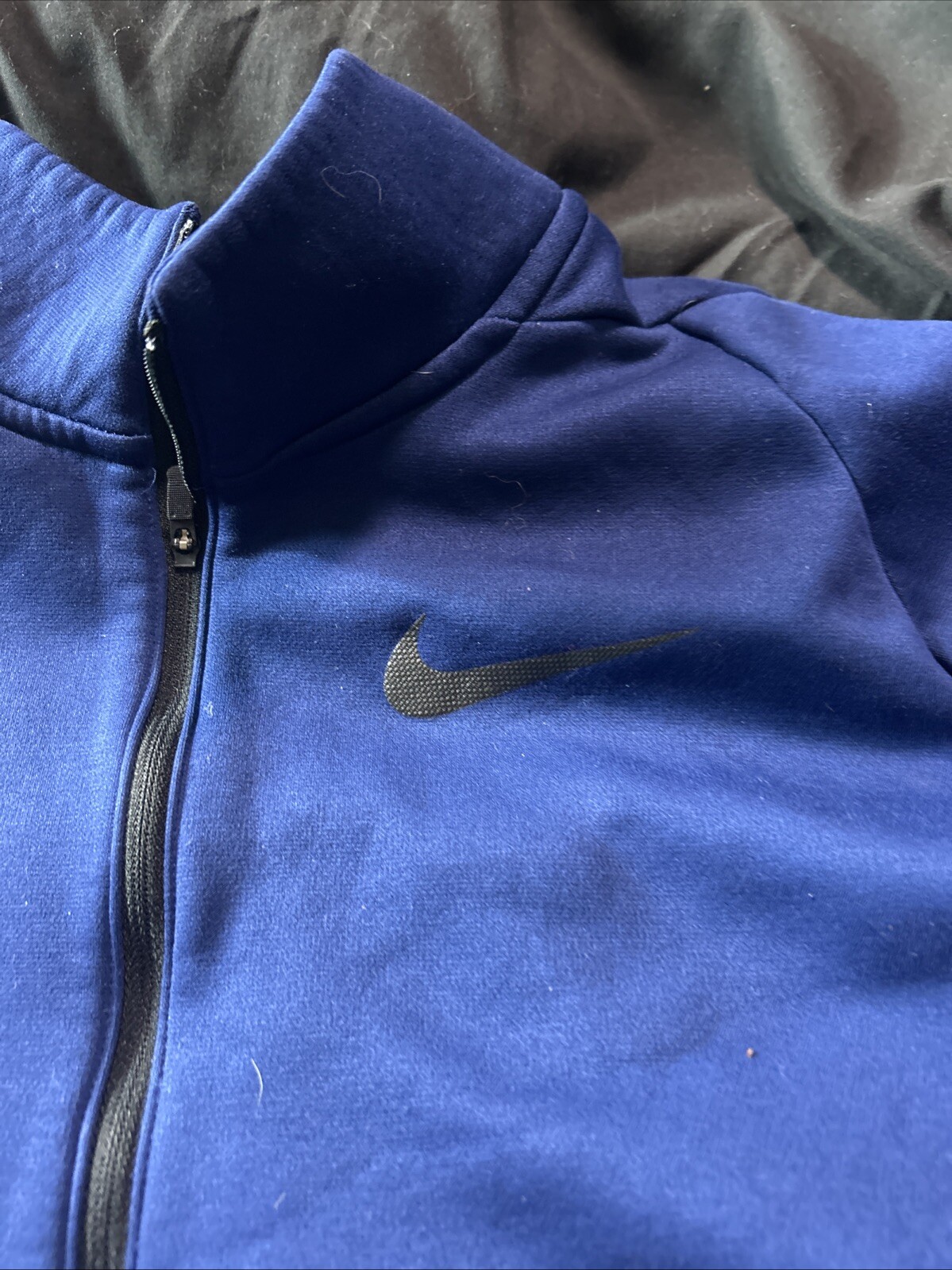 Men’s Nike Dri Fit Therma 1/4 Zip Blue Pullover Size Medium 932041-478 gallery