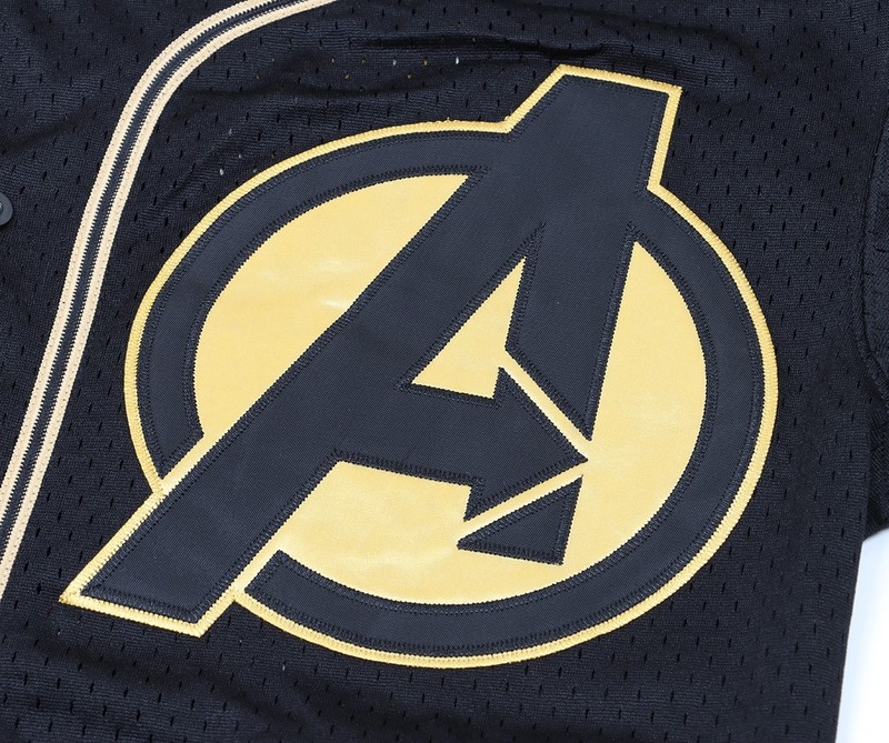 Marvel Avengers 60th Anniversary Lids Exclusive Black Mesh Baseball Jersey Large gallery