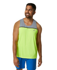 ASICS® Men’s 3XL PR Lyted Singlet Tank in Safety Yellow/Sheet Rock