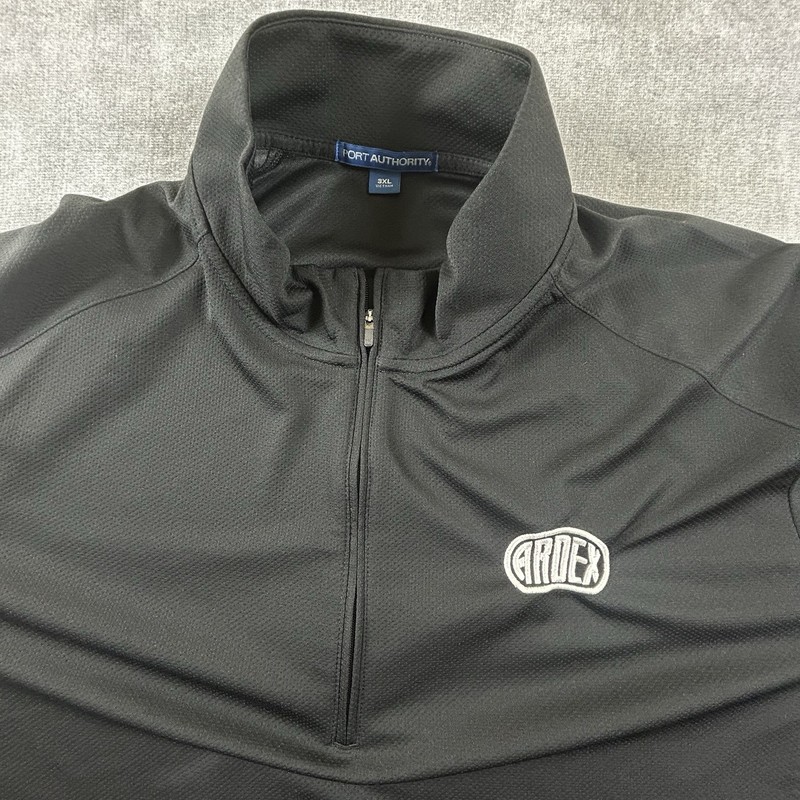 Port Authority Athletic 1/2 Zip Pullover Mens 3XL Black Ardex Logo Long Sleeve gallery