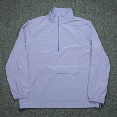 Mizzen Main Pullover Mens Large Purple Blue Gingham Half Zip Performance