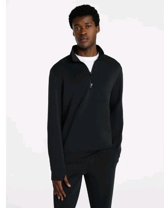 Athletic Works Mens 2XL 1/4 Zip Scuba Knit Sweat Shirt Soft NWT