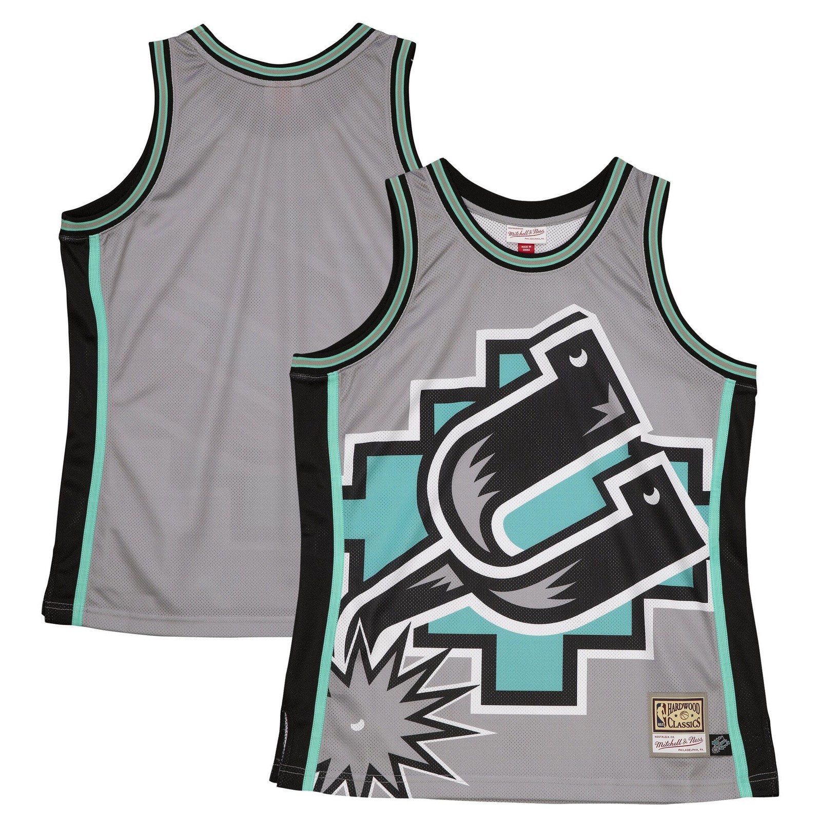 [MSTKBW19146-SASGREY] MENS MITCHELL & NESS BLOWN OUT FASHION JERSEY SPURS gallery