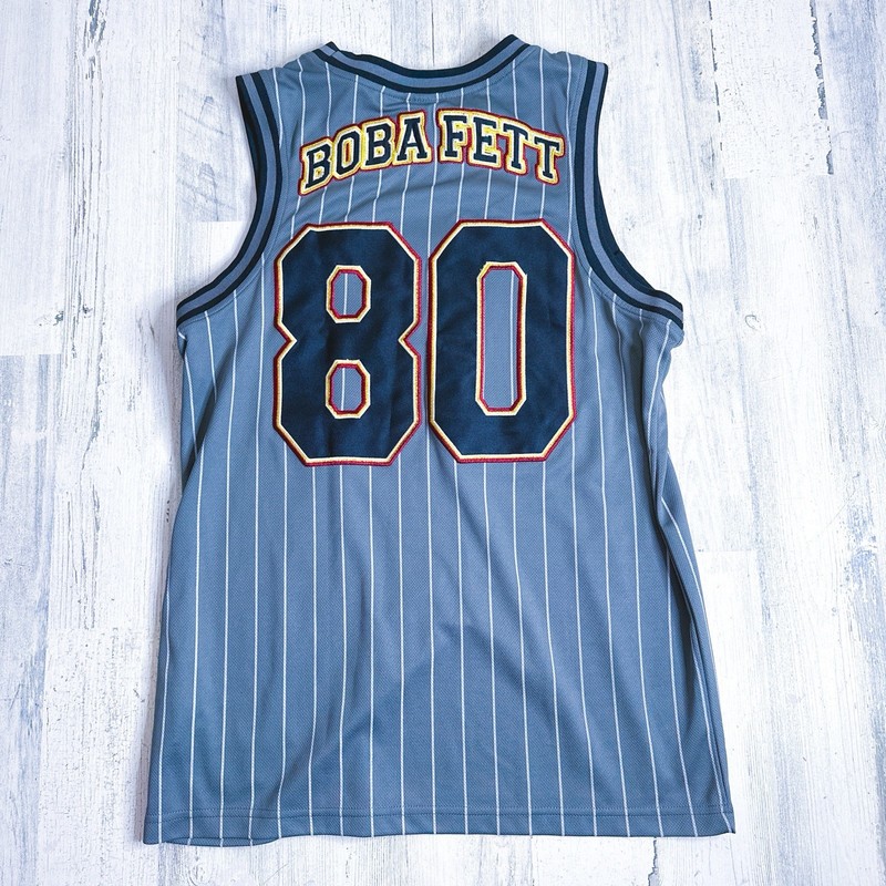 Star Wars Boba Fett Basketball Jersey Men’s Small Mandalorian Embroidered 80 gallery