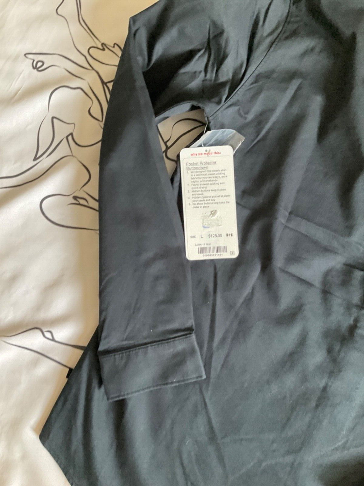 Lululemon Men , Pocket Protector Button down , Size L BLK $128.00 gallery