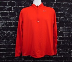 Mens Nike Dri-Fit Element 1/2 Zip Running Red Top 504606-647 Size M