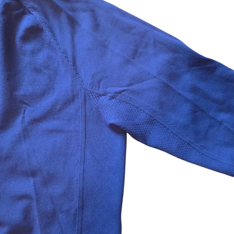 Brady Brand Knit Quarter Zip Pullover Royal Blue sz Large Athletic Performance gallery