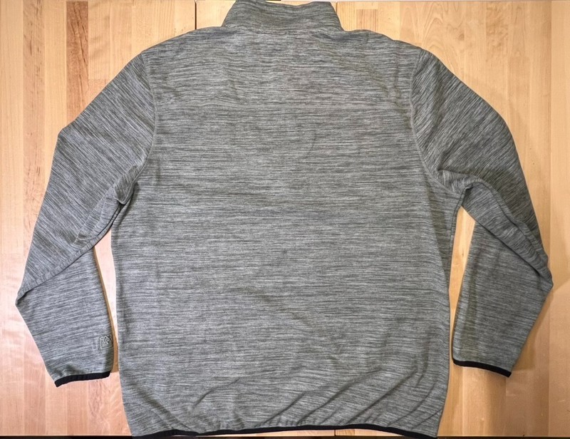 Avalanche Sweater Mens Extra Large Gray Quarter Zip Top Stand Up Pullover gallery