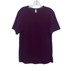 CRZ Yoga Tshirt Mens Short Sleeve Medium Eggplant Heather Purple New Activewear