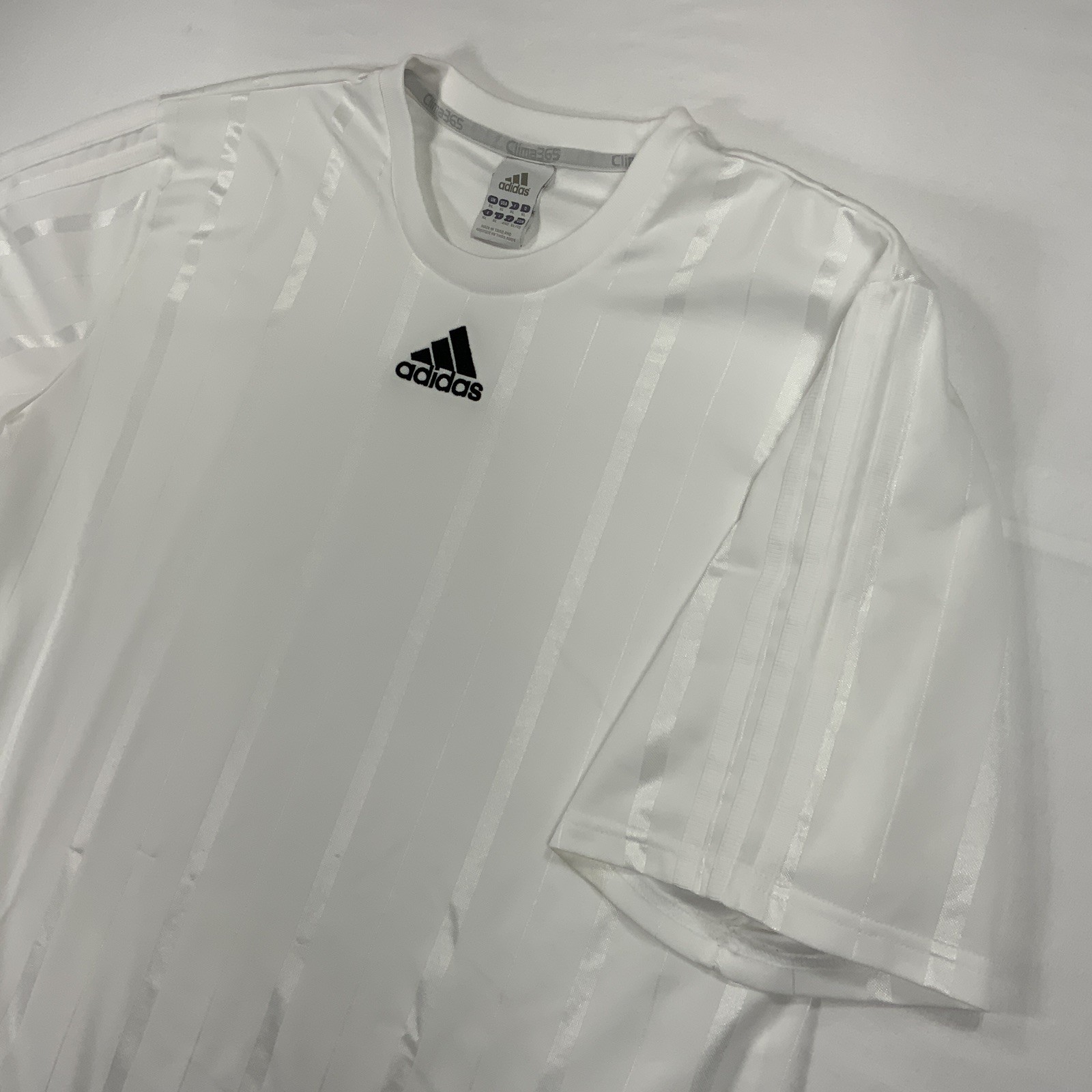Adidas Climalite Soccer Style Athletic Shirt Icy White Men’s XL Reflective Gym gallery