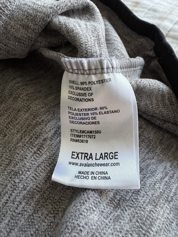 Avalanche Pullover Mens XL Gray 1/4 Zip Stretch Mock Neck Hiking Top Outdoor gallery