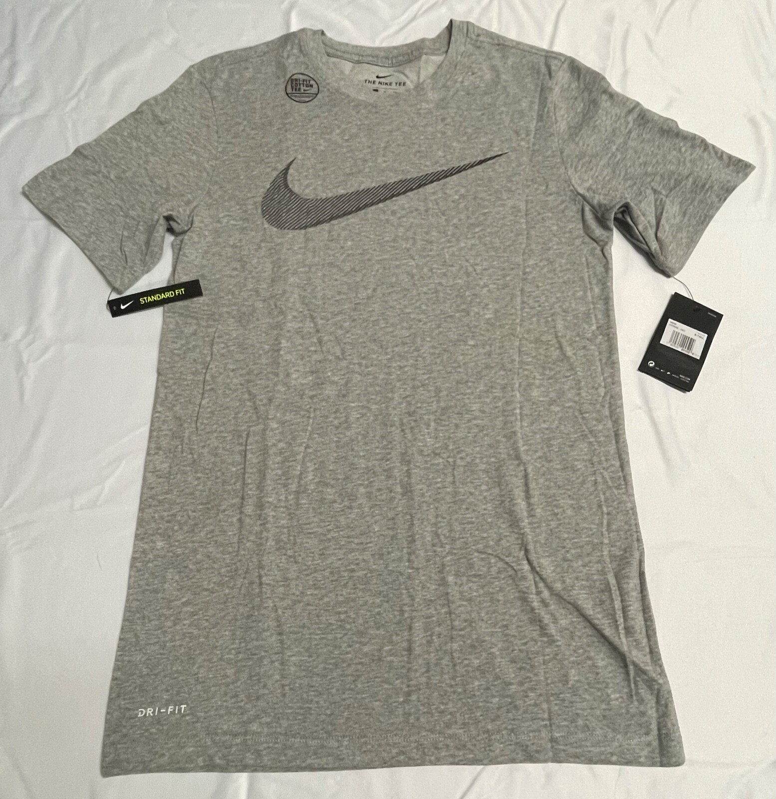 Nike Men’s Grey Heather Dri-FIT Swoosh Training T-Shirt (CZ9724-063) S-TALL gallery