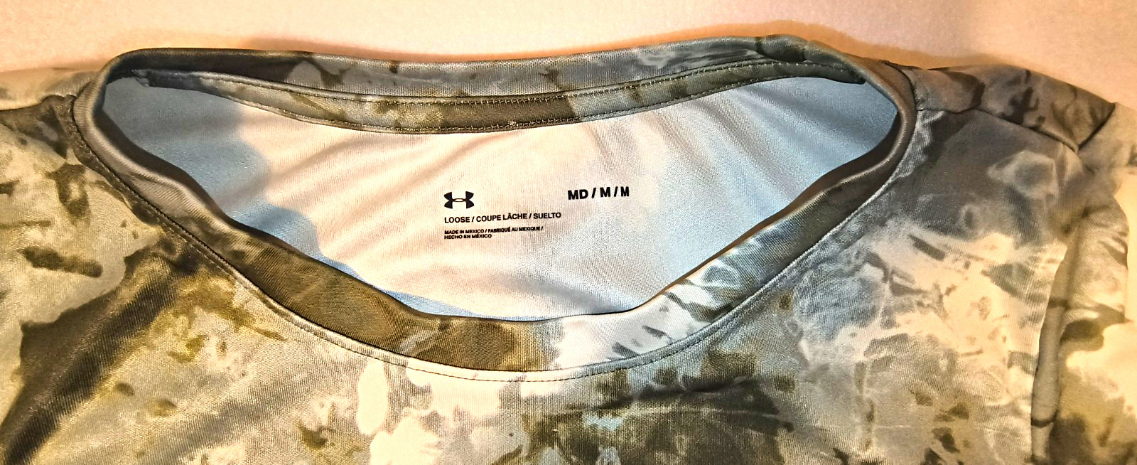 Under Armour Men’s M Gray Camo Long Sleeve Crew Neck T-Shirt Loose Fit Logo gallery