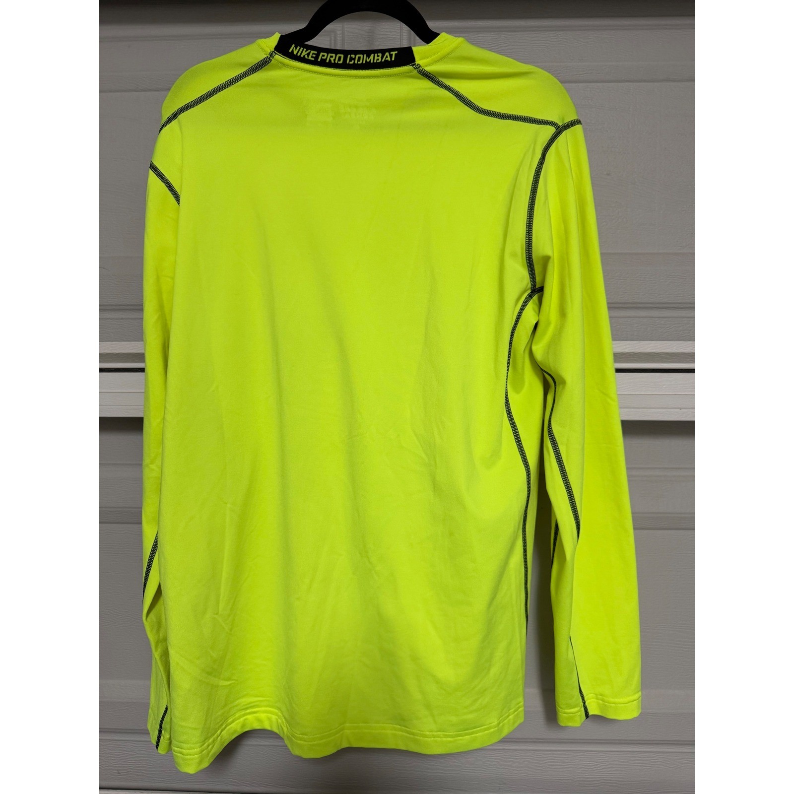 Nike Pro Combat Hyperwarm Mens XL Volt Neon Yellow Long Sleeve DriFIT Top 547809 gallery