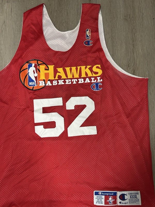 90's ATLANTA HAWKS TEAM ISSUED CHAMPION #25 REVERSIBLE BASK. PRACTICE JERSEY 3XL gallery