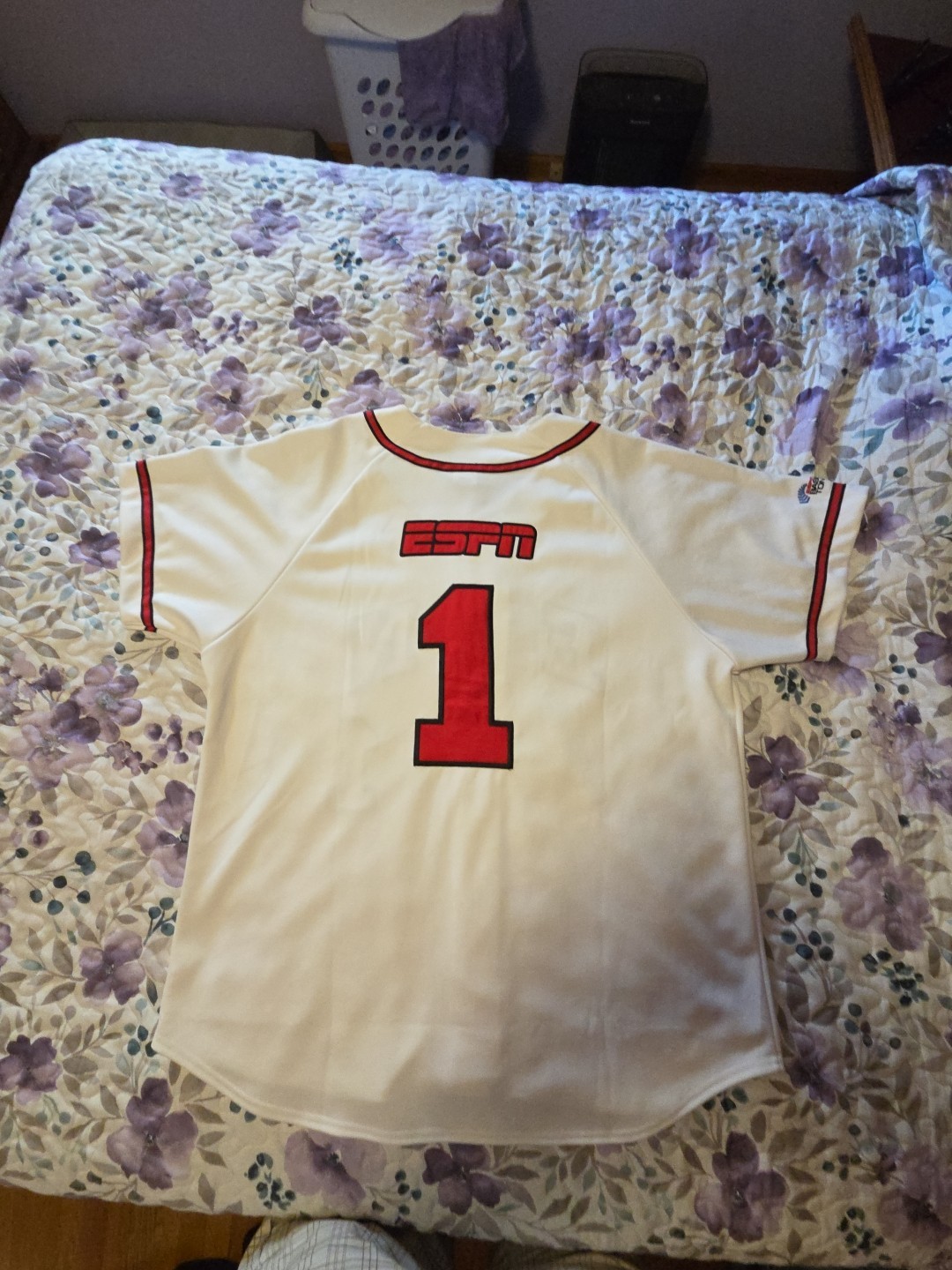 ESPN Baseball Tonight Front Button Jersey #1 Size XL Vintage MLB Disney New gallery