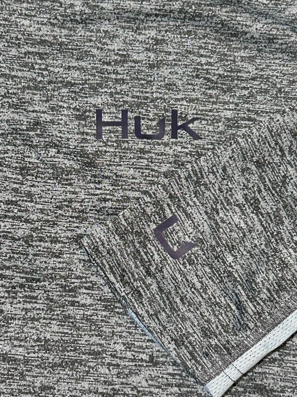 NWT HUK Icon X Coldfront 1/4 Zip Wind Water Resistant Shirt Grey Blue Men's Sz S gallery