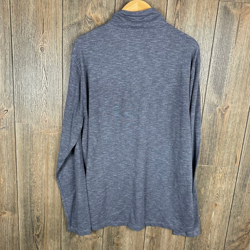 J.Crew Performance Pullover 1/4 Zip Activewear Long Sleeve Heathered Blue XL gallery