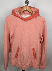 LULULEMON Terry Cotton Hoodie Sz S Athletic Workout Sweatshirt Peach Orange