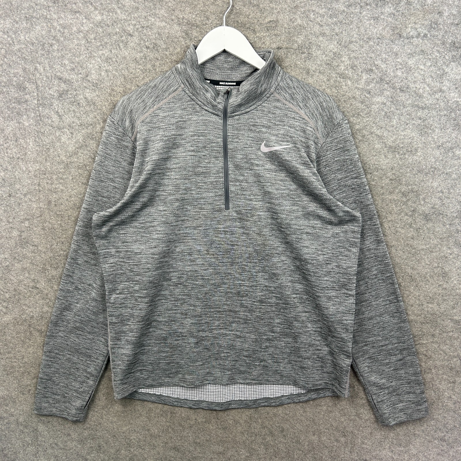 Nike Jacket Mens Large Grey Dri Fit Running Pacer Future 1/4 Zip Running Top gallery