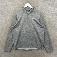 Nike Jacket Mens Large Grey Dri Fit Running Pacer Future 1/4 Zip Running Top