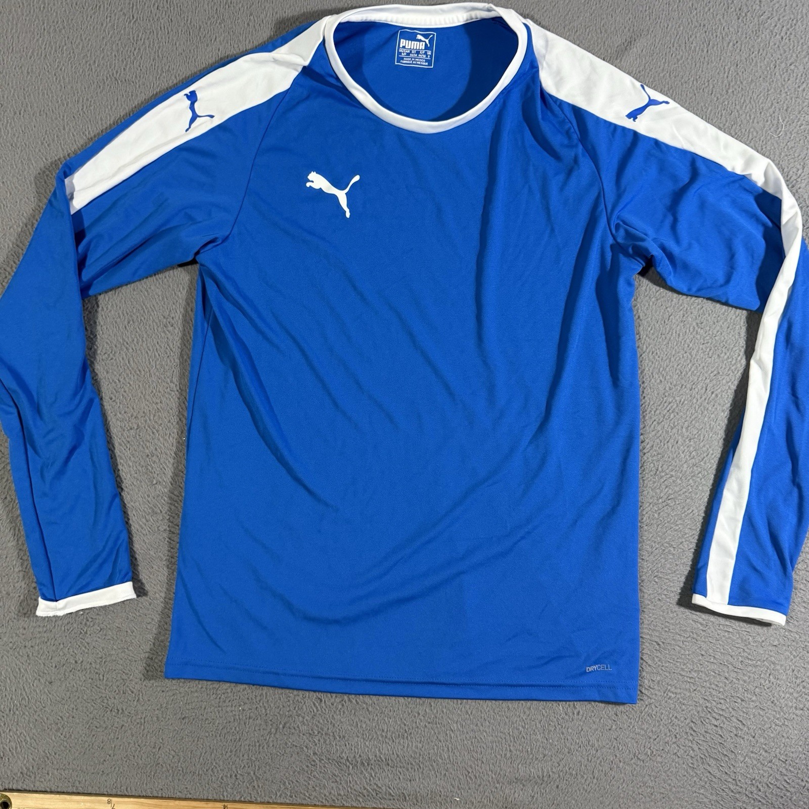 Puma Dry Cell Long Sleeve Base Layer Shirt Mens Top Size S Sport Lifestyle Blue gallery