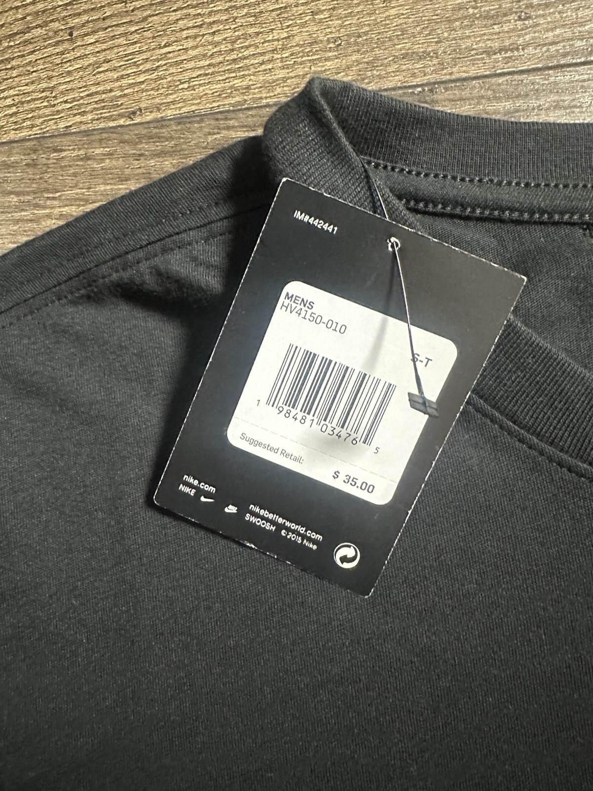 Nike Swoosh IYKYK Running Graphic Short Sleeve Shirt Black HV4150-010 Small-Tall gallery
