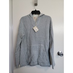 NWT Faherty Baja Beach Poncho Hoodie Organic Cotton Blue Mens Small
