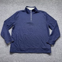 Twillory Performance 1/4 Zip Pullover Mens XL Tailored Fit Blue Stretch