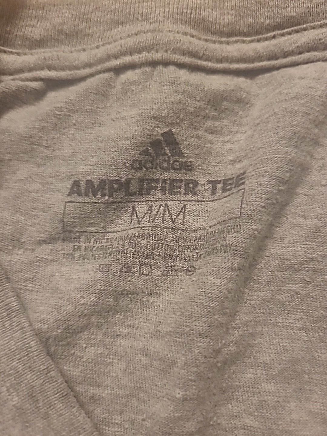 Adidas Amplifier Tee, Shirt Size Medium Light Gray gallery