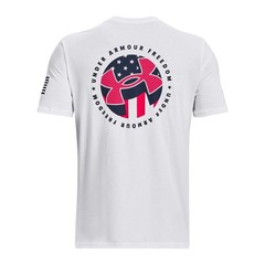 Under Armour 1377067 Men’s UA Freedom Freedom Amp 4 T-Shirt, White, 2X-Large